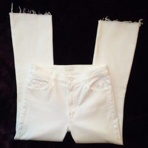 MOTHER Insider Crop Step Fray | White | VGUC | 27